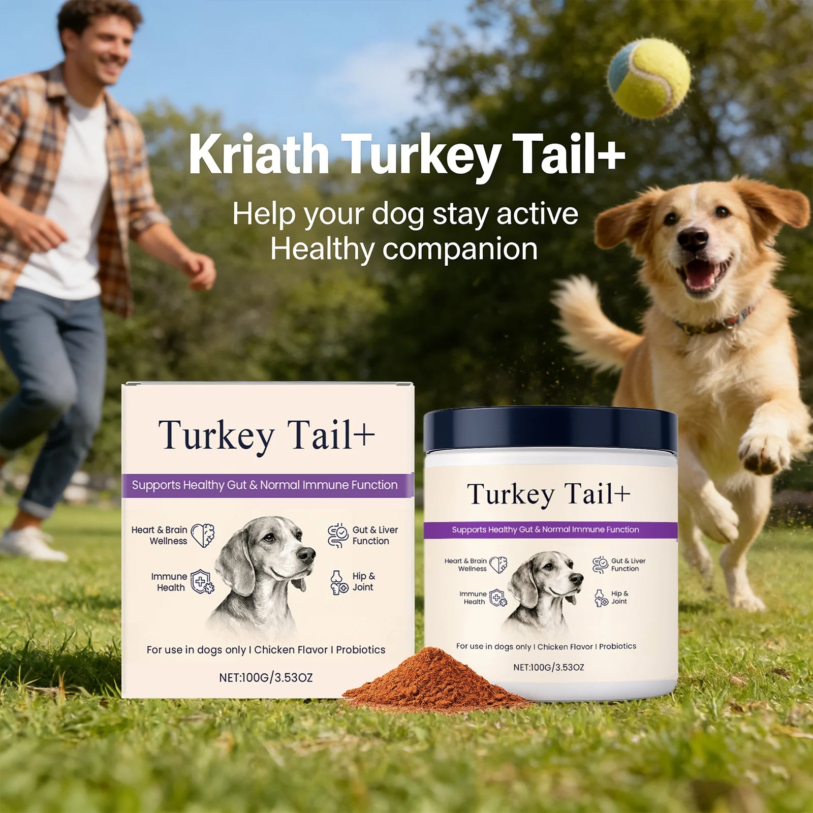 Kriath Pet Nutrition Powder Support Heart Health Promoting Intestinal Digestion