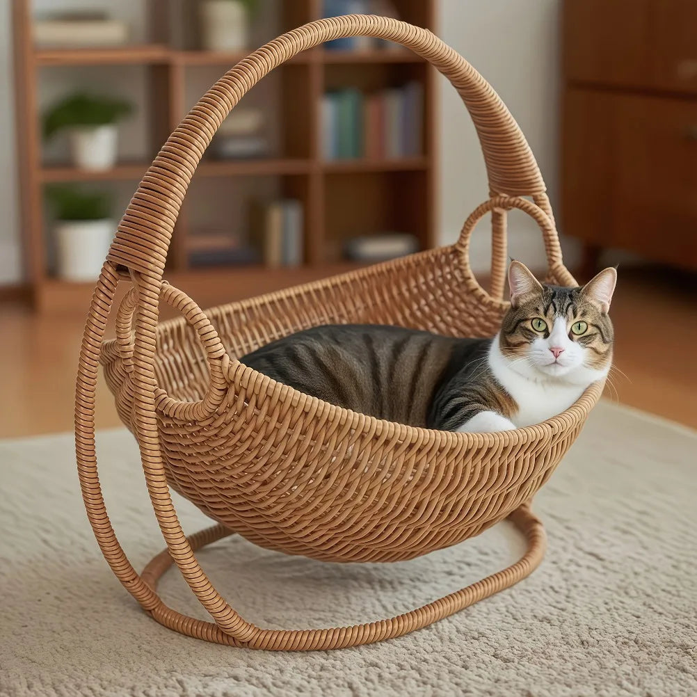 Cat Hammock with Bracket Indoor Hanging Pet Beds for Cats