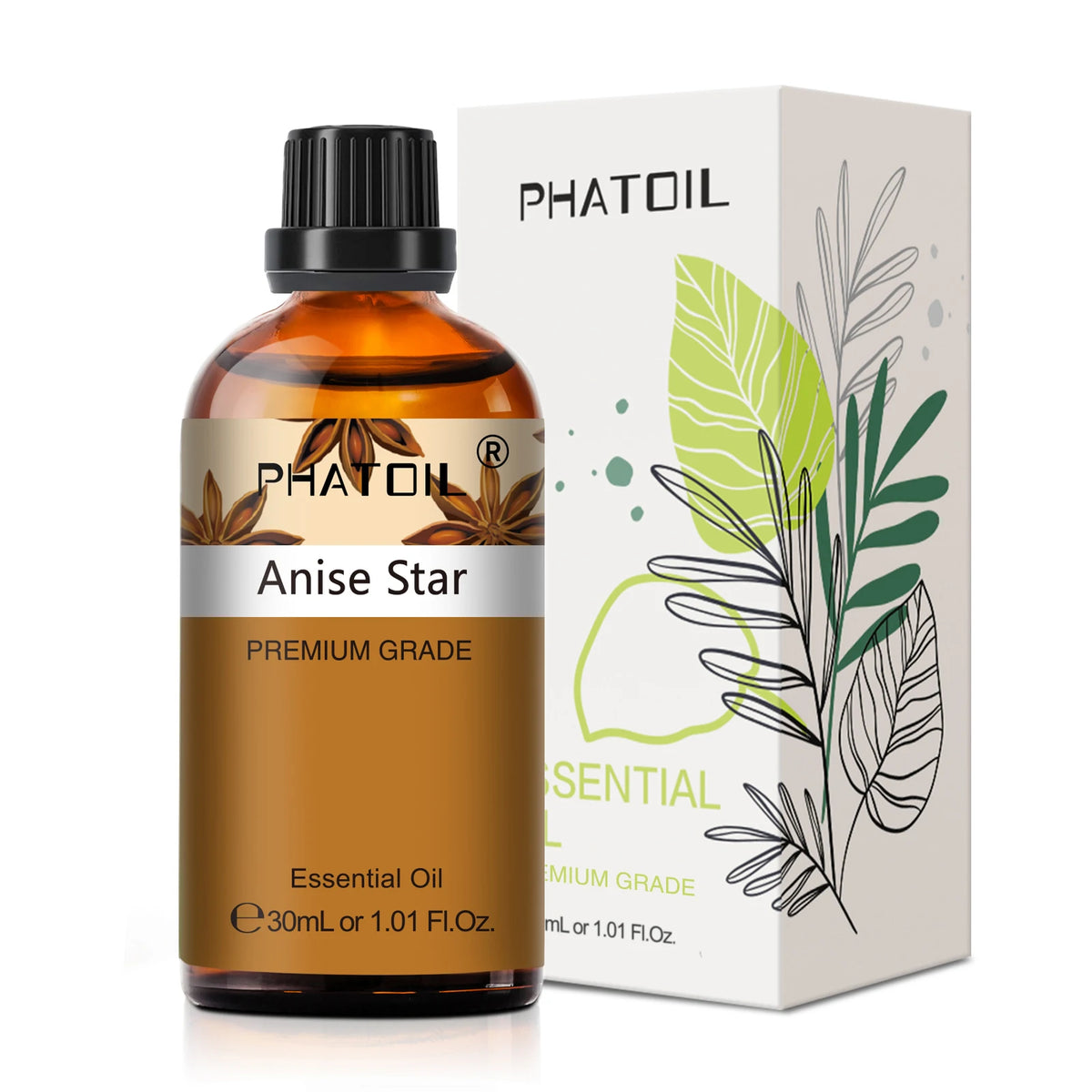 PHATOIL 1PCS Aromatherapy Essential Oil 30ml Lemon Eucalyptus Lavender
