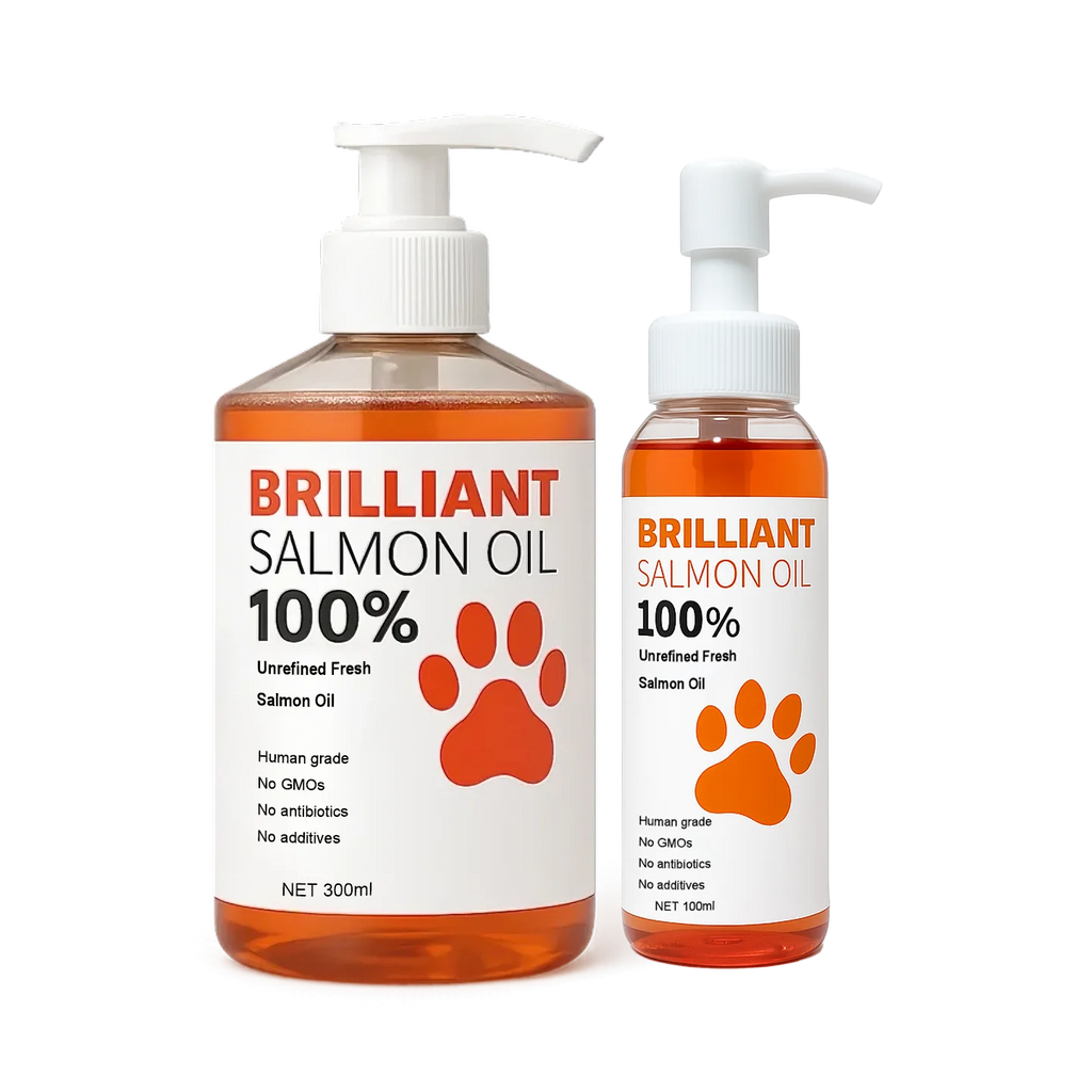 300ml/10.15 fl oz, 100ml/3.38 fl oz Human Grade Salmon Oil for Dogs & Cats