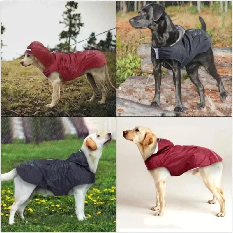 9 Sizes Dog Raincoat Small Medium Large Dogs Waterproof Hooded Jacket