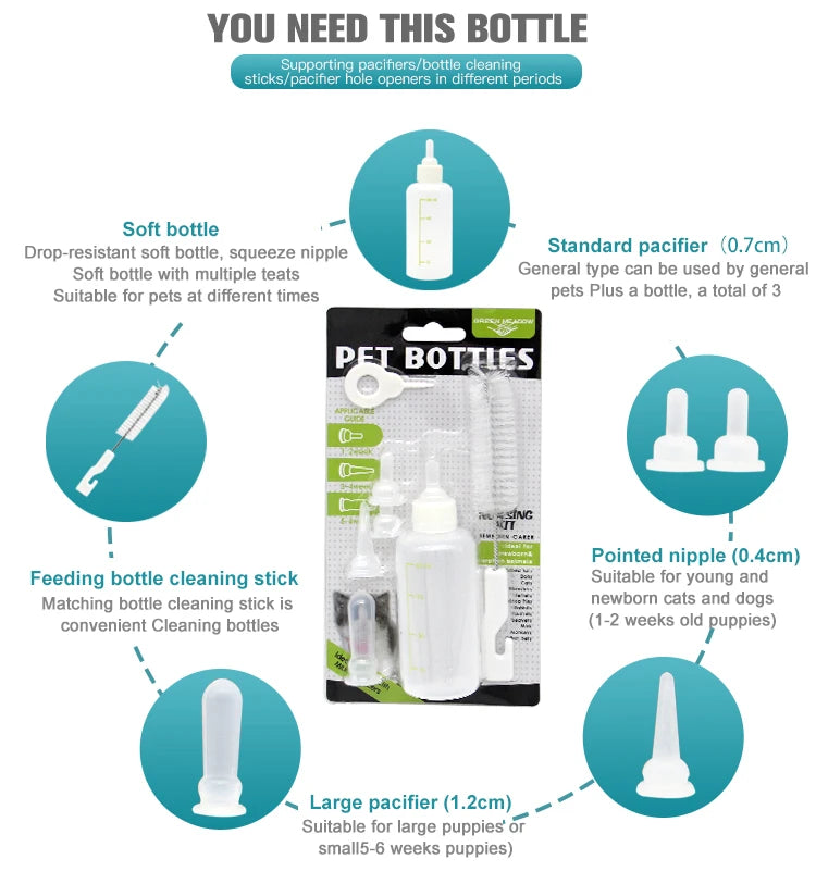 Pet Feeding Bottle Dog Puppy Newborn Dog