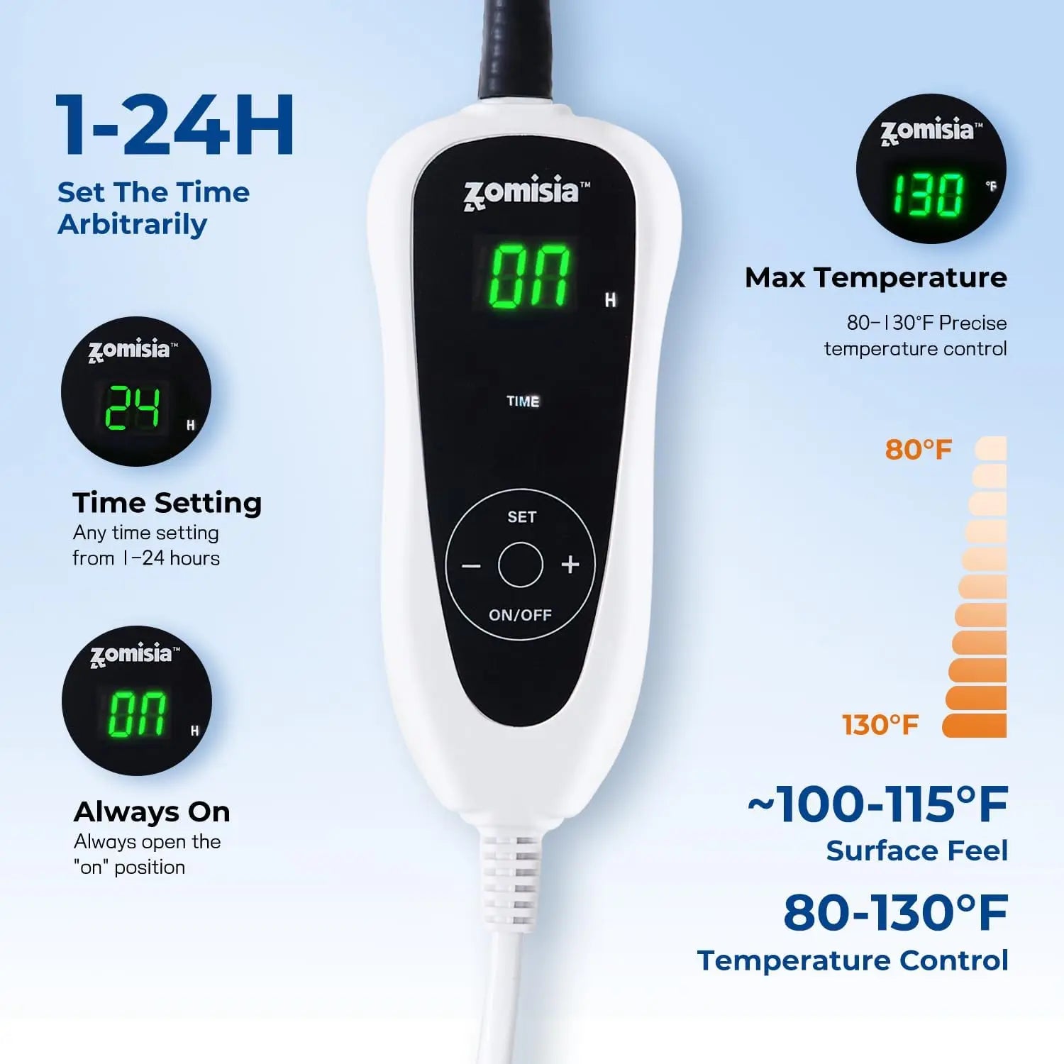 Cat Heating Bed Indoor - Adiustable Temperature Pet Heating Pad with Timer and Chew Resistant Cord, Washable Puppy Bed with