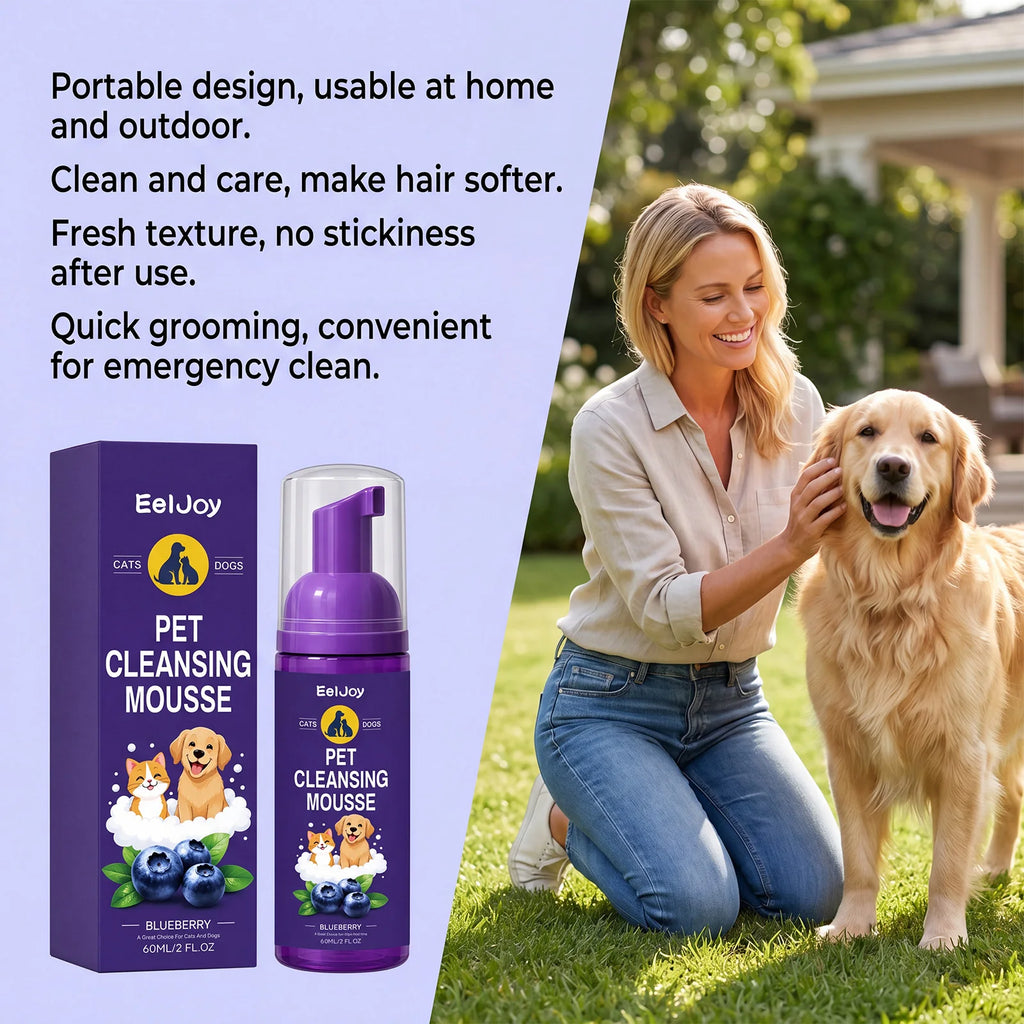 Pet Cleansing Mousse Gentle Dirt Remove Skin Soothing Odor Eliminator