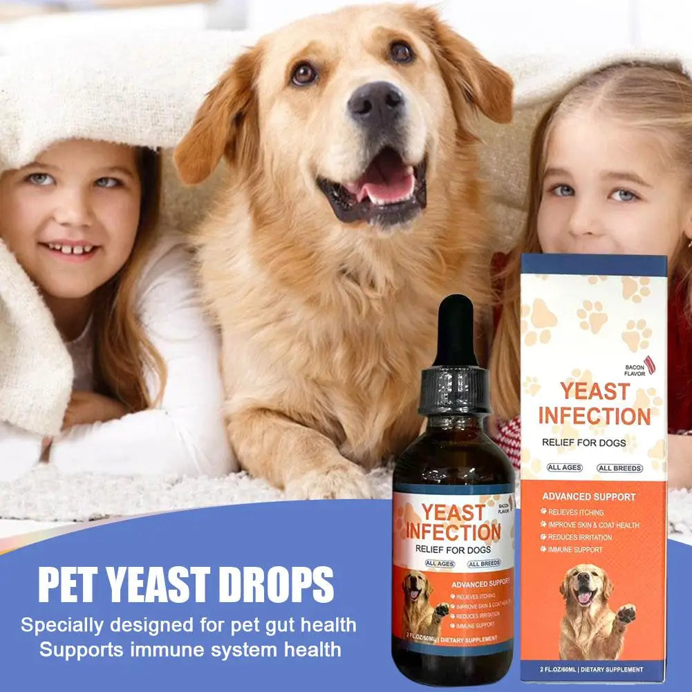 6ml Pet Yeast Infection Drops for Dogs & Cats Natural Herbal Supplement