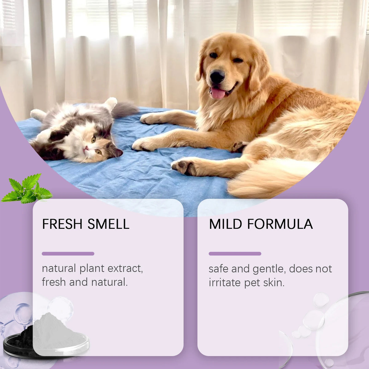 50ML Pet Deodorize Spray Gentle Formula Cleaning Dirts Refreshing Eliminate Bad Odors