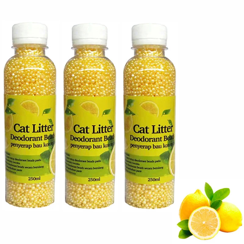 3pcs Cat Litter Box Deodorizer And Odor Remover - Fresh Scent Pet Cleaning Crystals For Cats, Eliminates Odors & Keeps Living Ro