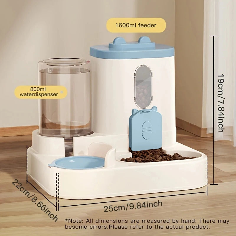 Pet large-capacity feeder integrated automatic water dispenser cat food bowl