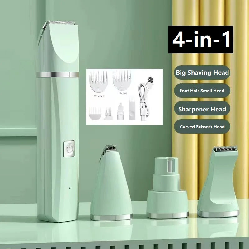 Professional 4-in-1 Electric Pet Grooming Tool Set Dog Hair Clippers