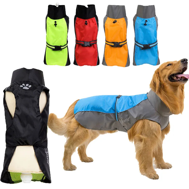 Pet Dog Clothes Mesh Dog Raincoat Waterproof Big Rain Coat Jacket For Small Medium Large Dogs
