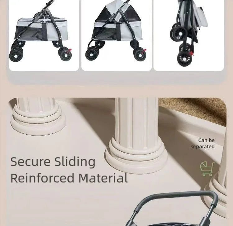Pet cart, baby cart, small pet cart, lightweight and foldable, suitable for outdoor travel