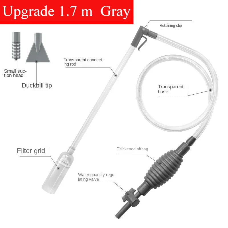Large Fish Tank Aquarium Siphon Vacuum Gravel/Sand Washing and Water Change Cleaning Tool Kit with Extension Tube  fish tank