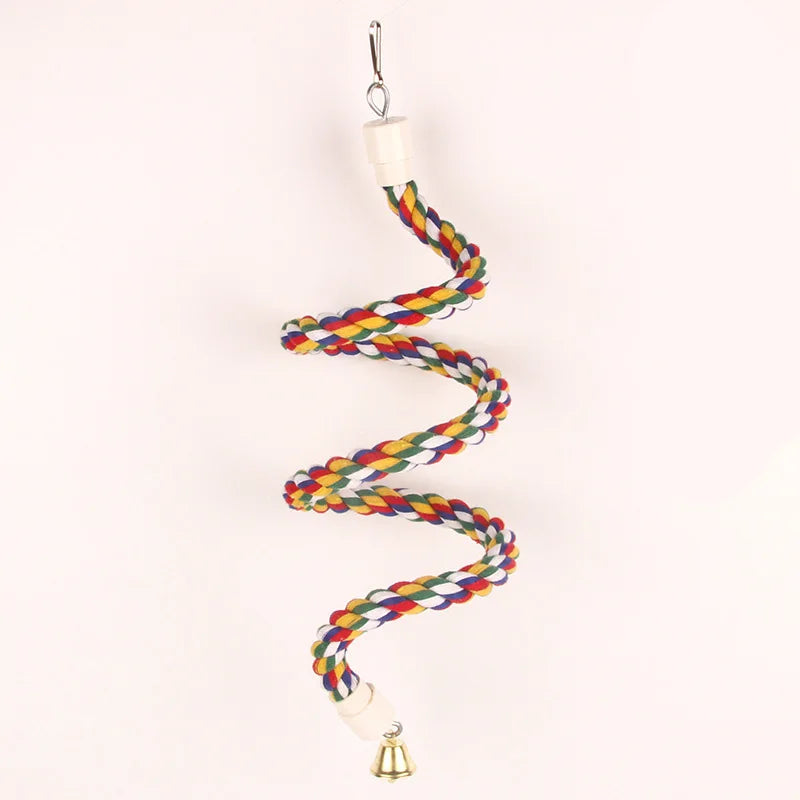 Parrot Rope Hanging Braided Budgie Chew Rope Bird Cage