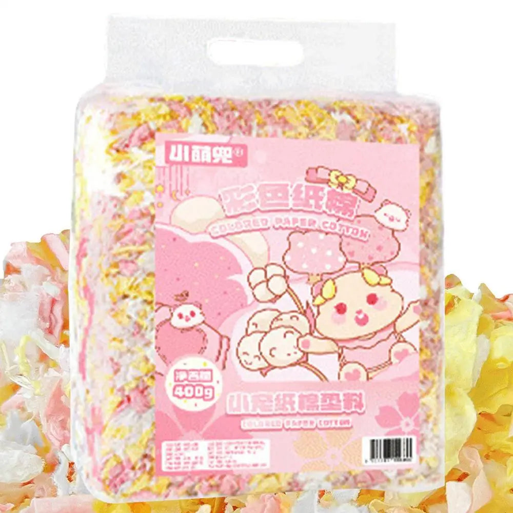 Gerbil Bedding Natural Hamster Fluff Pet Bedding Chinchilla Bedding Rabbits Paper Litter Small Animal Bedding Odor Control For