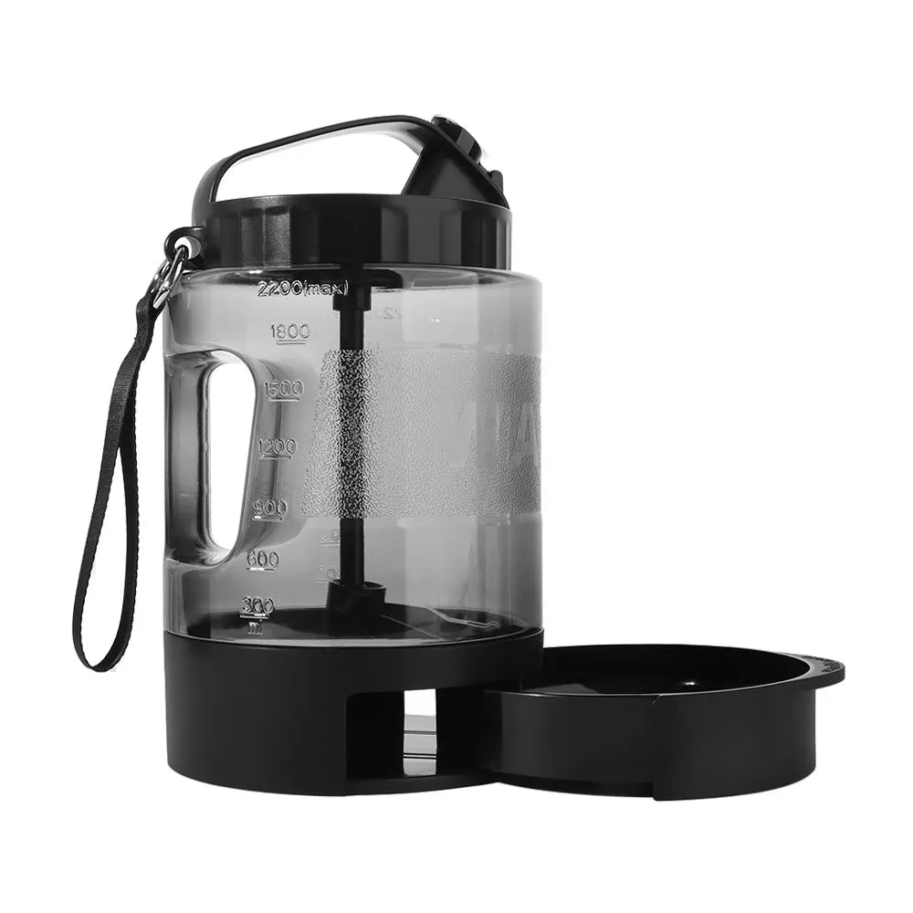 Pet Supplies 77oz/2.2L Pet Drink Travel Bowl 2-in-1 Portable Cats Water Feeder Bowls Leak Proof
