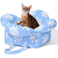 Portable and Washable Pet Car Seat for Small Dogs and Cats Compact Travel Carrier Bed with Safety ClipOn Leash for Secure and C