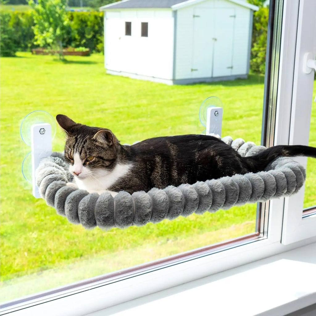 Winter Cat Hammock Window Habitat Cat Sunbathing Glass Hanging Suction Cup