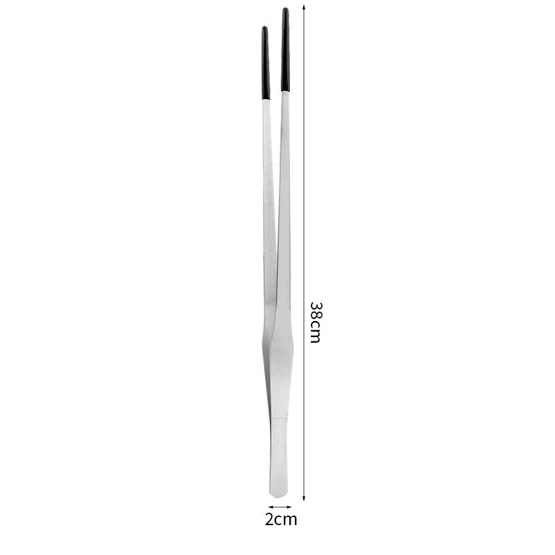 Reptile Feeding Tongs With Rubber Tip Stainless Steel Aquarium Tweezers Fish Tank Cleaning Tools Snakes Enclosure Accessories
