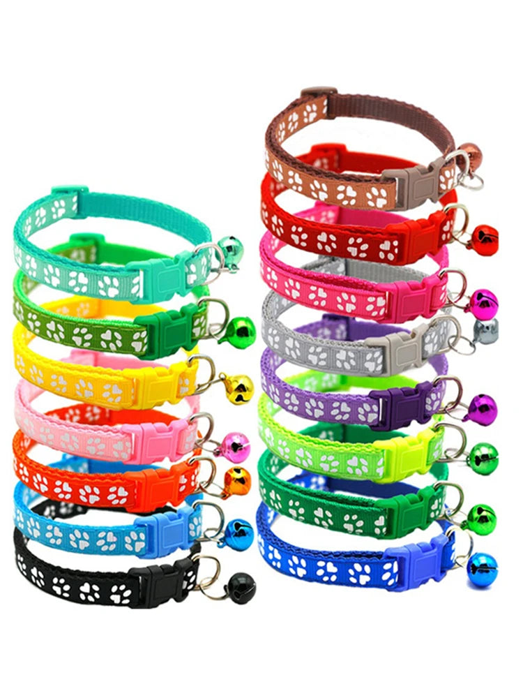 Wholesale Collars for Cat Collar With Bell Adjustable Necklace Cat Puppy Kitten Collar