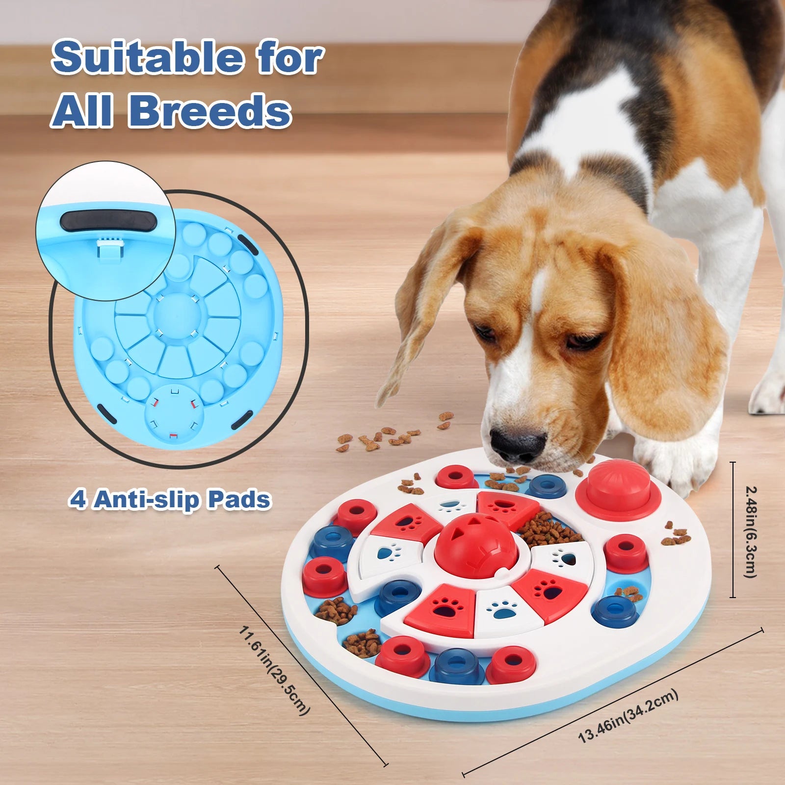 Dog Slow Feeder Food Dispenser Interactive Training Increases Puppy IQ Anti Choking
