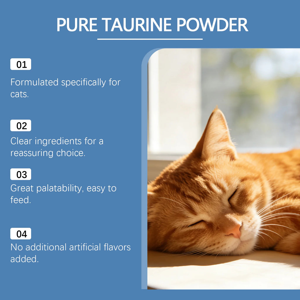 All-in-One Cat Health Powder Taurine & Multivitamin Supplement for Heart Vision Immunity Daily Dose for Kittens Adult Old Cats
