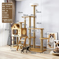 Multi-Level Cat Condo Large Cats Tree Plush Hammock Cat Tower with Scratching Posts Cat Tree House Cats Toys Accessories for