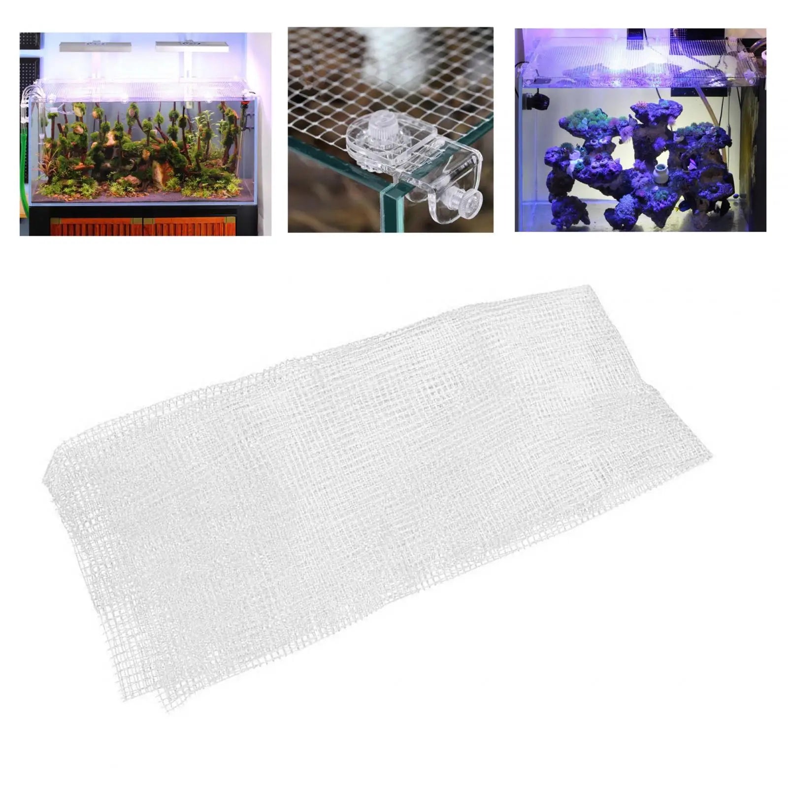 Aquarium Cover Fish Tank DIY Invisible Mesh Netting Multi Used Pet Netting Fence Durable Anti-Jumping Guard Aquarium Screen net