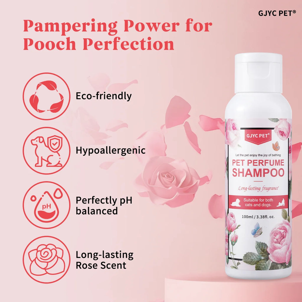 Perfumed Pet Shampoo for Dogs Cats | Natural Long Lasting Fragrance Odor Control