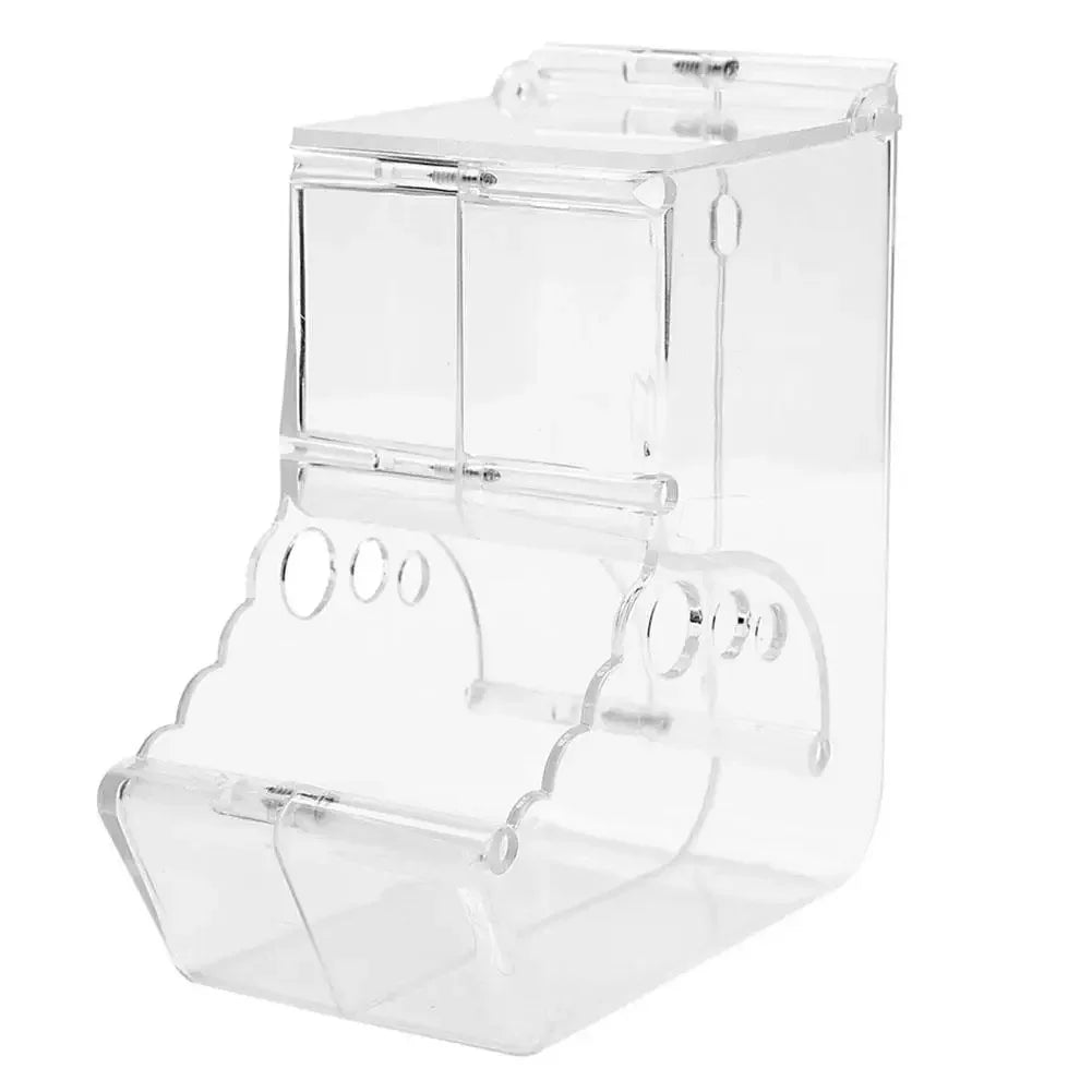 Pet Hamster Rabbit Squirrel Food Dispenser Feeder Plastic Clear Automatic Pet Feeder for Hamster Guinea Pigs Food Bowl Container