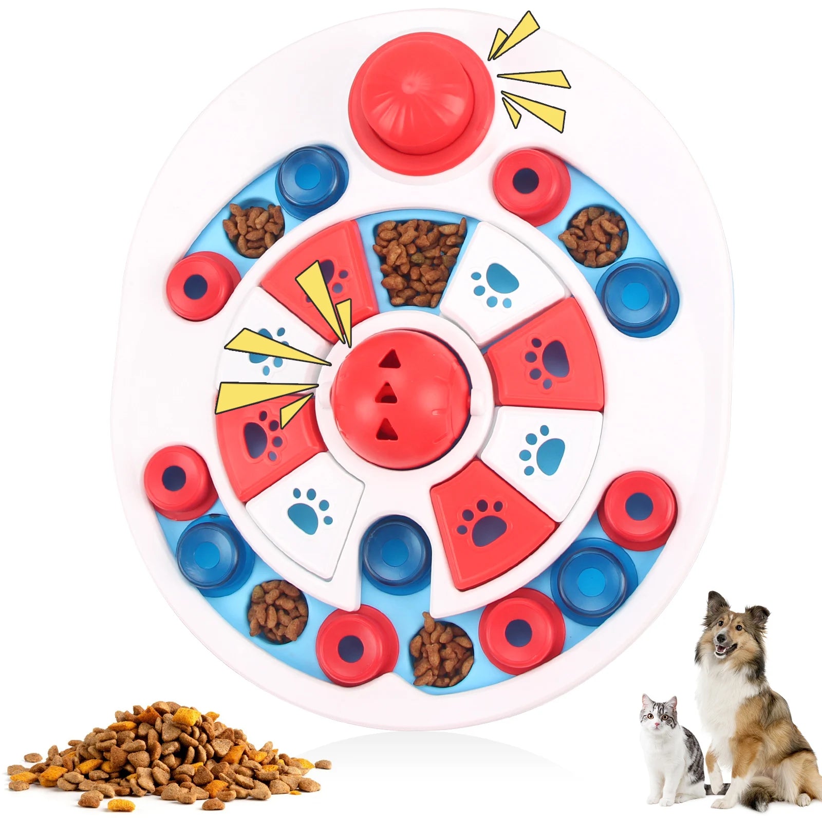 Dog Slow Feeder Food Dispenser Interactive Training Increases Puppy IQ Anti Choking