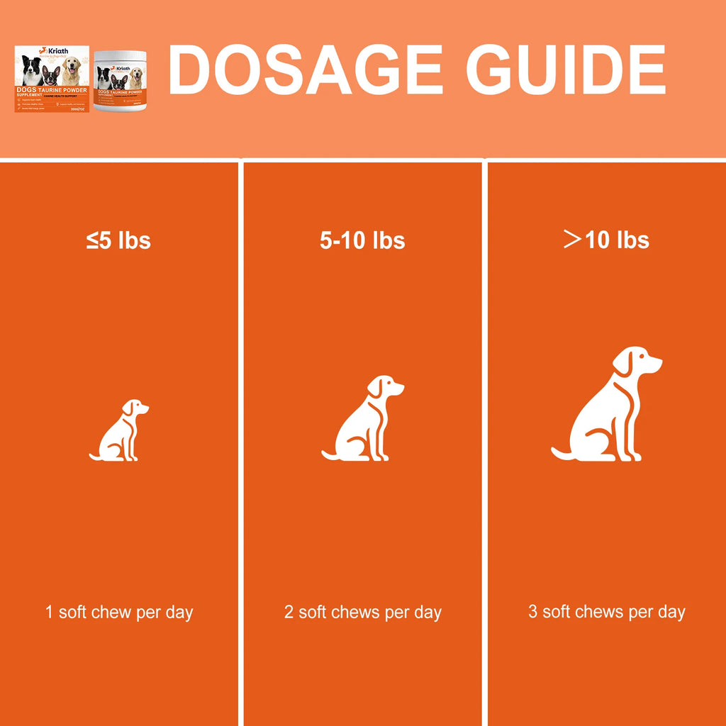 Dogs Taurine Powder Support Heart Health Boosts Vital Energy Levels