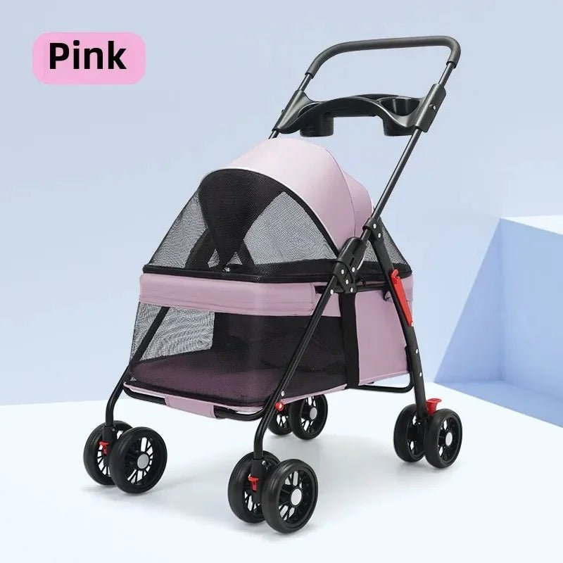 Pet cart, baby cart, small pet cart, lightweight and foldable, suitable for outdoor travel