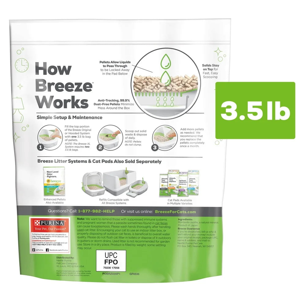 Non Clumping Cat Litter Pellets Low Dust Odor Control 3.5 lb Cat Litter Multi Cat Homes Easy Maintenance 99.9 Dust Free