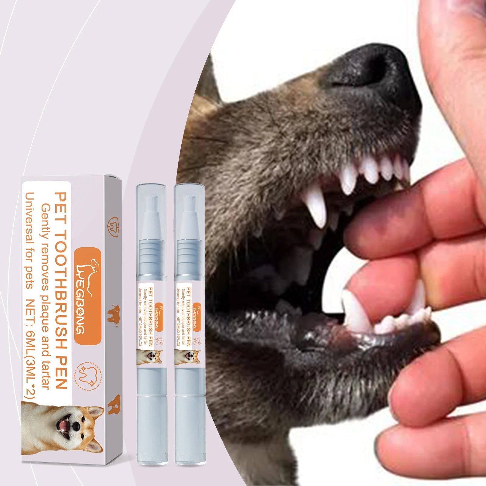 Pet toothbrush pen dog cat tartar calculus cleaning deodorant deodorant teeth cleaning pen