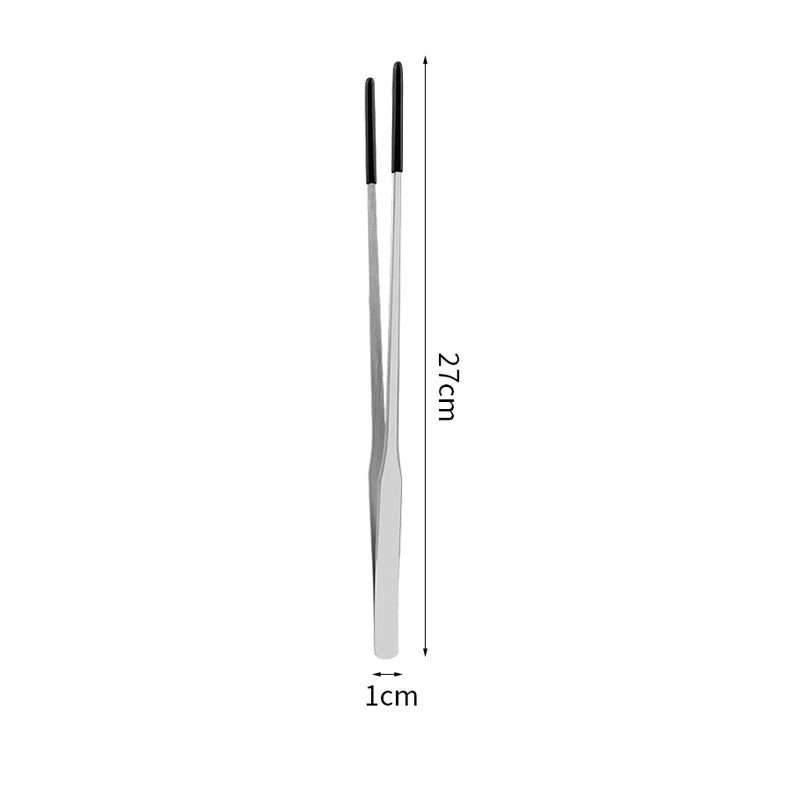 Reptile Feeding Tongs With Rubber Tip Stainless Steel Aquarium Tweezers Fish Tank Cleaning Tools Snakes Enclosure Accessories
