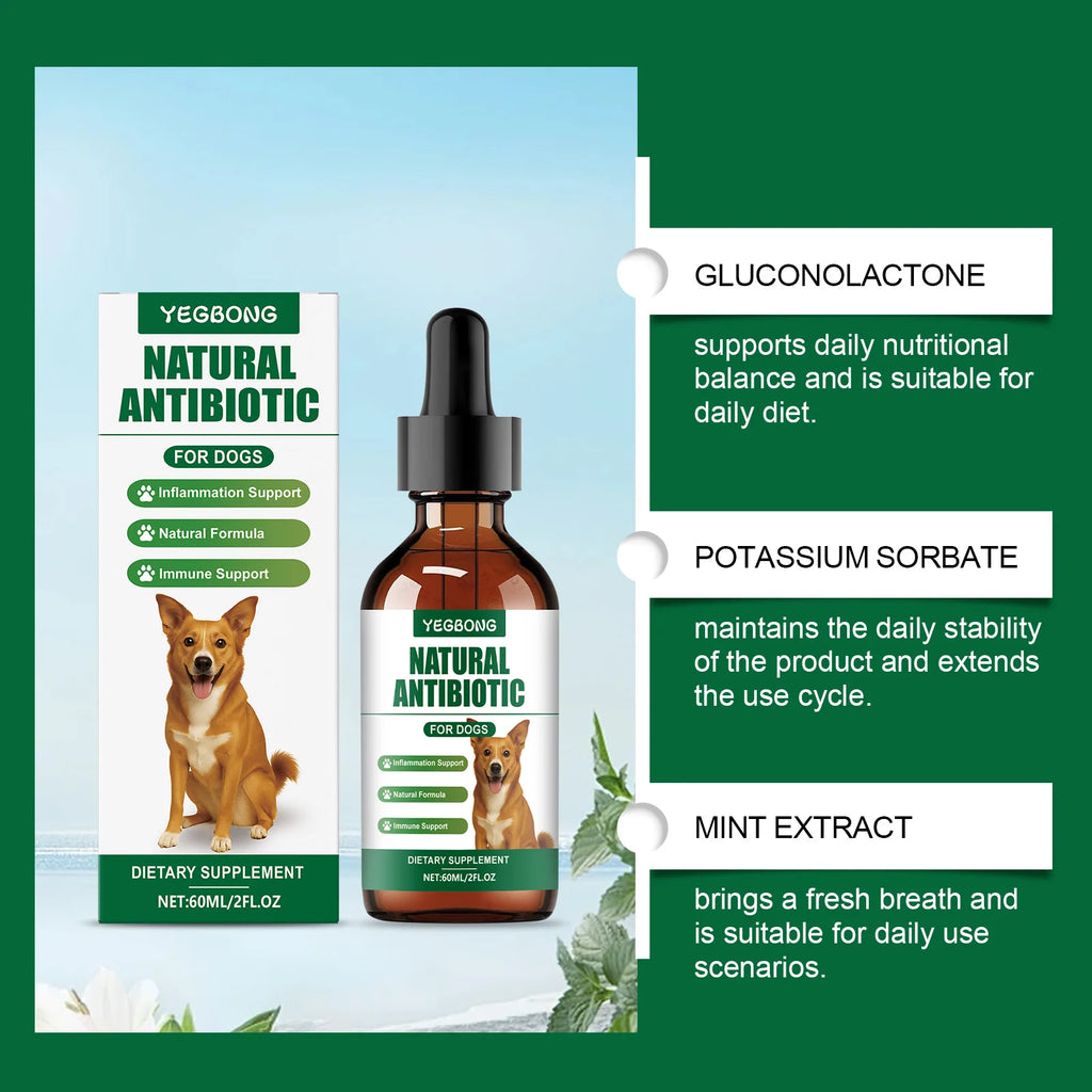 60ml Immune-Boosting Multivitamin Supplement for Dogs, Gentle Formula to Relieve Skin Discomfort