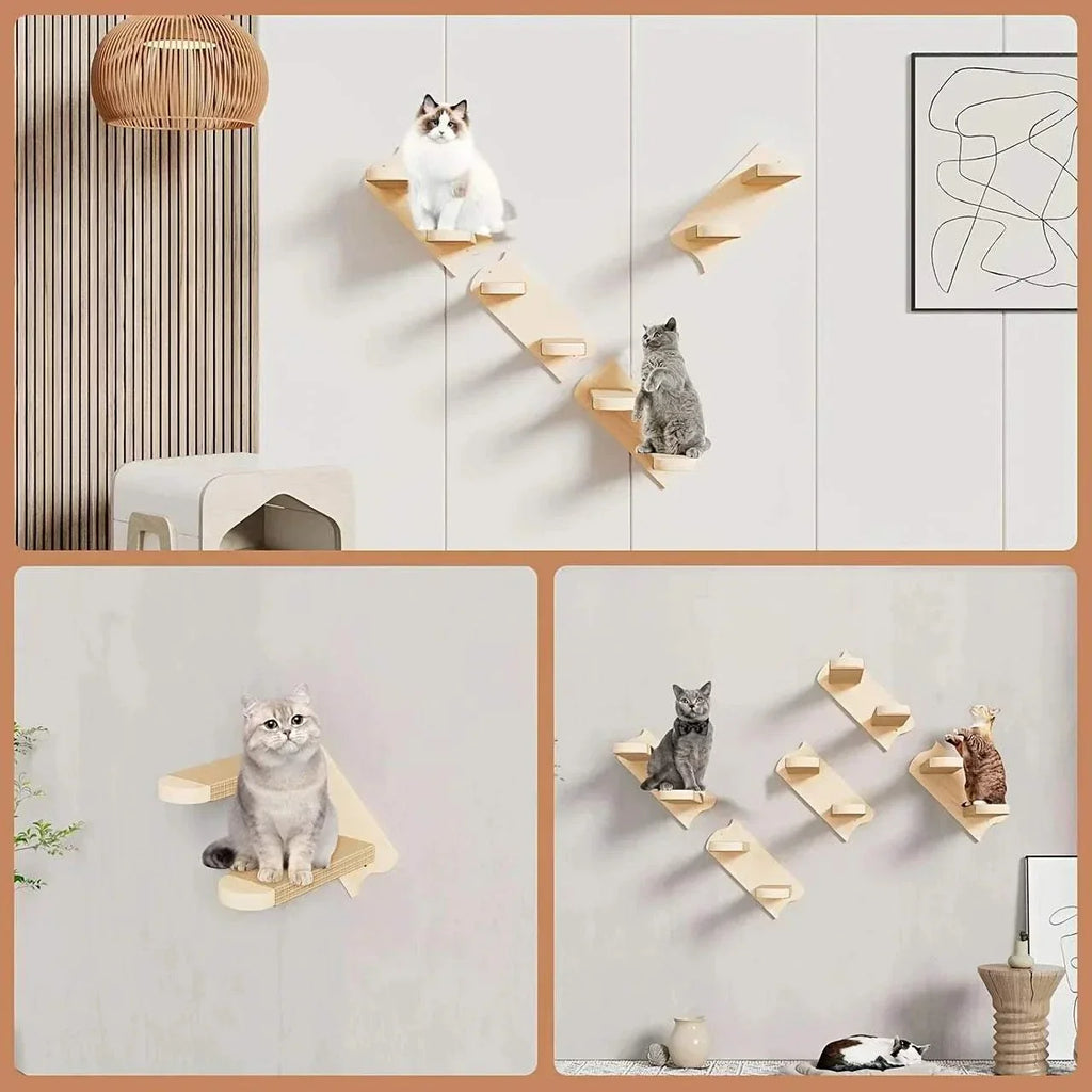 Wooden cat climbing frame