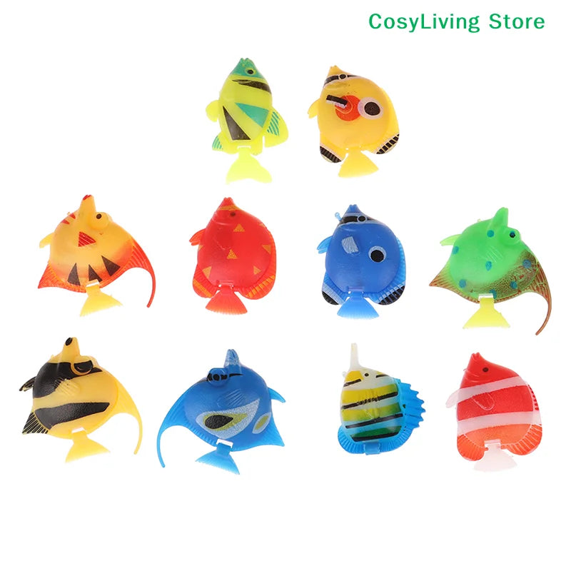 10Pcs Aquarium Fish Tank Artificial Fake Floating Fish Pet Decor Ornaments