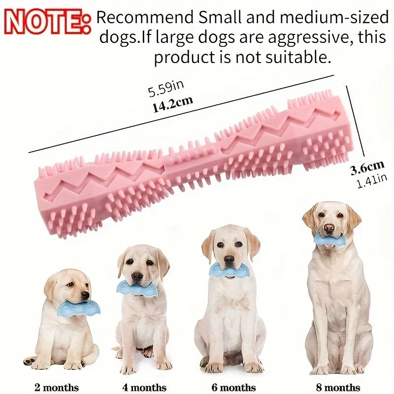 Durable Dog Chew Stick Toothbrush Soft Pet Toy Teeth Cleaning Massage Bite Resistant Puppy Dental Care Non-Toxic Chew Toy