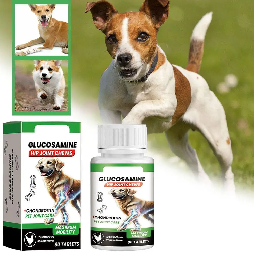 80 Tablets Pet Joint Care Soft Chews Supplement Glucosamine Pet Joint