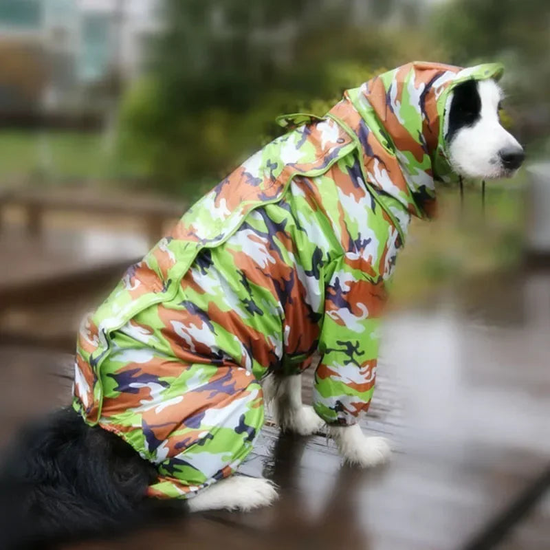 Waterproof Dog Raincoat Hoodie Jacket Rain Poncho Pet Rainwear