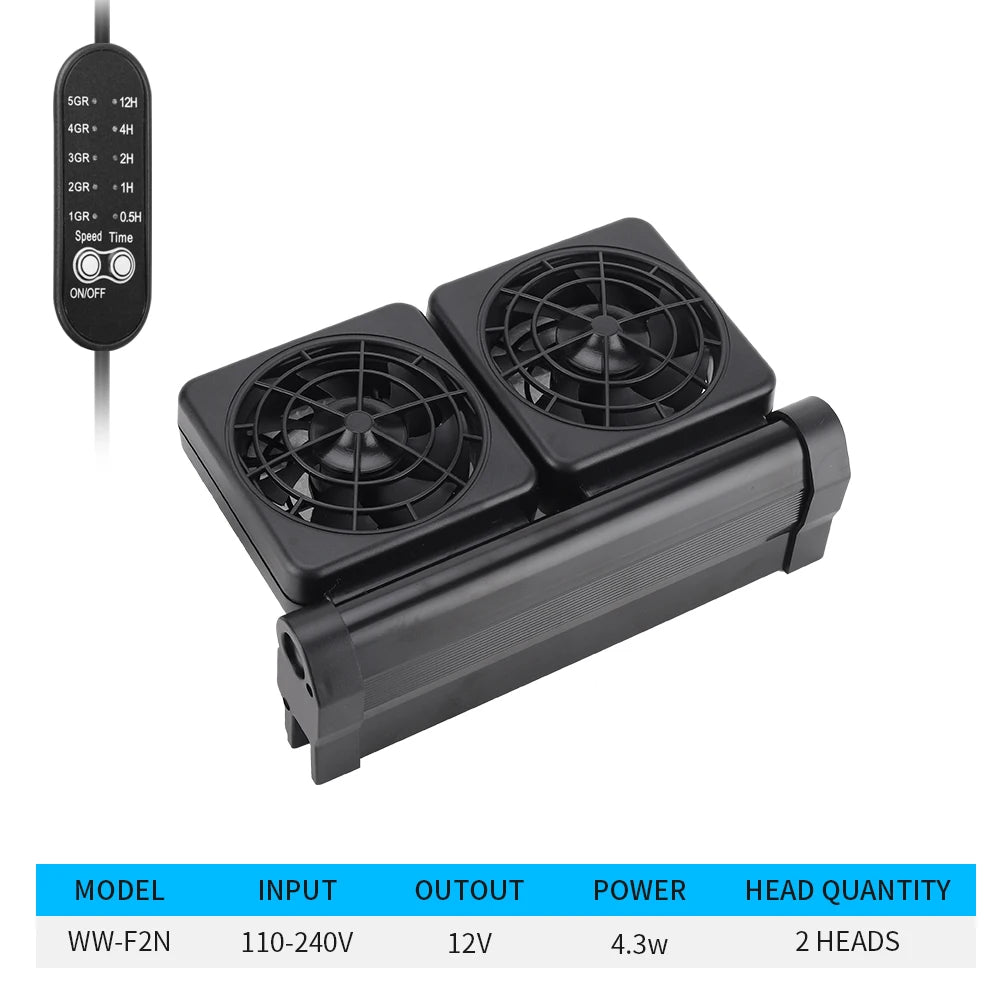 Adjustable Cooling Fan Fish Tank Heat Dissipation Cooling Fan Aquarium Farming Grass Tank Shrimp Tank