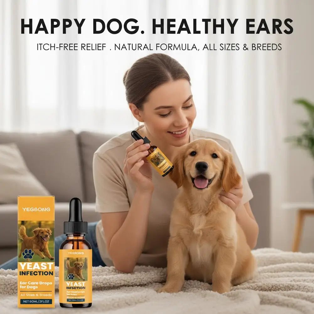 60ml Pet Ear Drops Dissolve Ear Wax Odor Remover