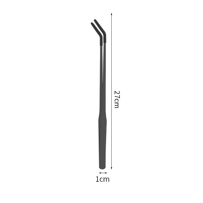 Reptile Feeding Tongs With Rubber Tip Stainless Steel Aquarium Tweezers Fish Tank Cleaning Tools Snakes Enclosure Accessories