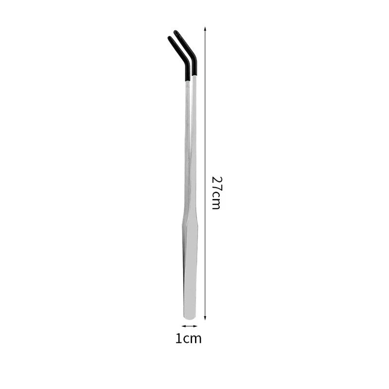 Reptile Feeding Tongs With Rubber Tip Stainless Steel Aquarium Tweezers Fish Tank Cleaning Tools Snakes Enclosure Accessories