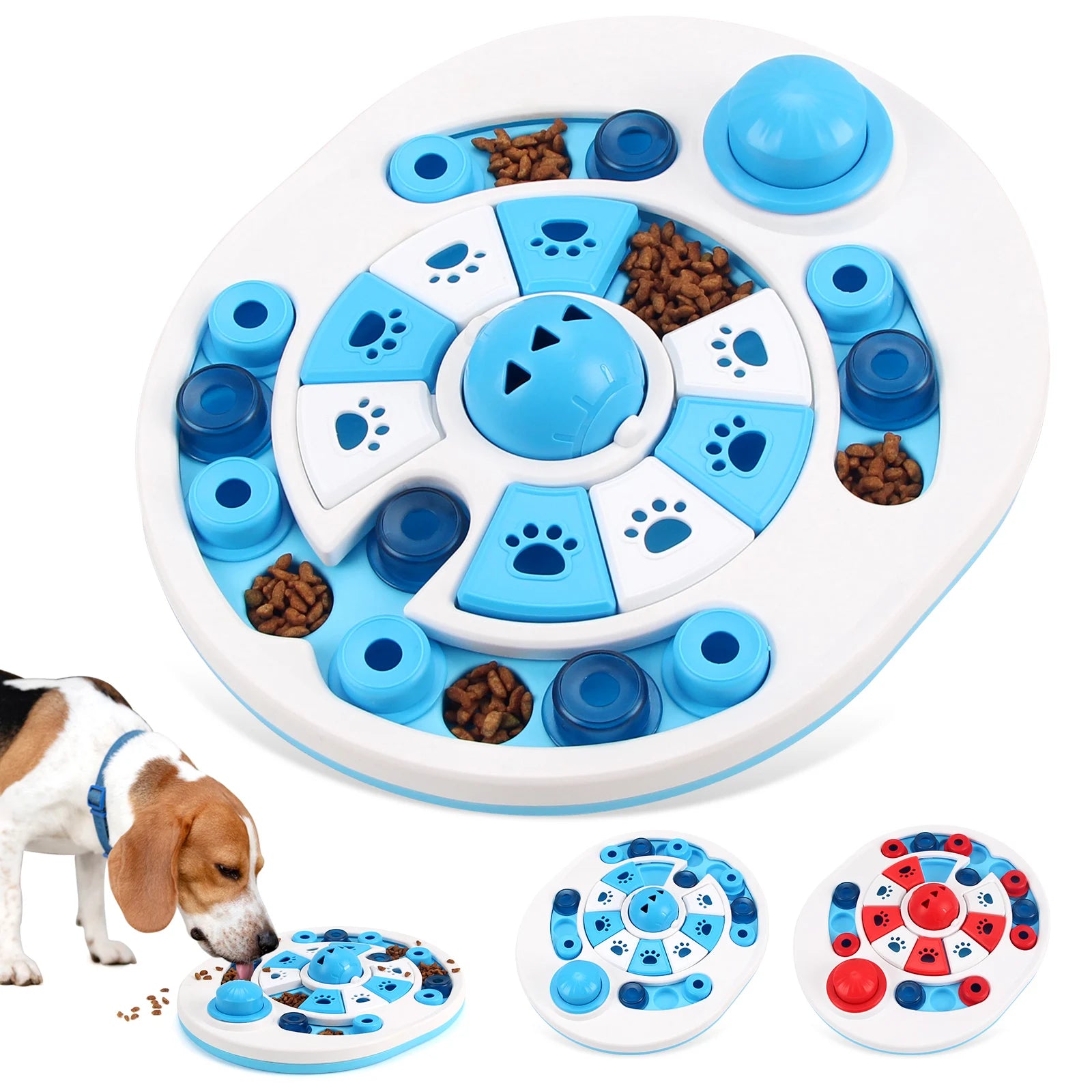 Dog Slow Feeder Food Dispenser Interactive Training Increases Puppy IQ Anti Choking