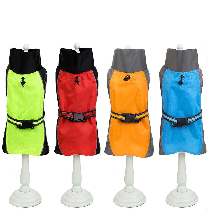 Pet Dog Clothes Mesh Dog Raincoat Waterproof Big Rain Coat Jacket For Small Medium Large Dogs Labrador Chihuahua Puppy Raincoats