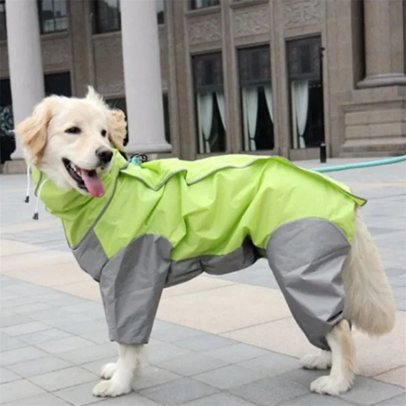 Waterproof Dog Raincoat Hoodie Jacket Rain Poncho Pet Rainwear
