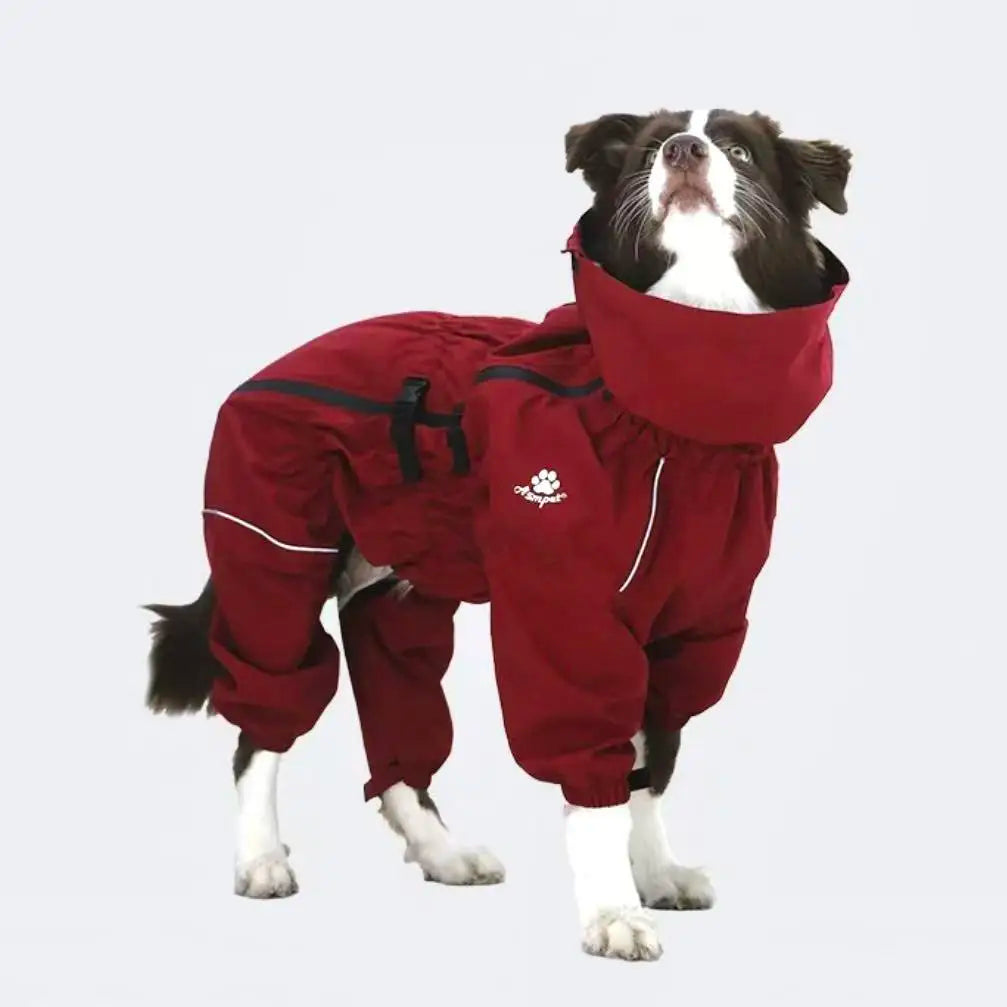 Pet Dog Coat Outdoor Jacket Pet Waterproof Winter Warm Clothes Big Jumpsuit Reflective