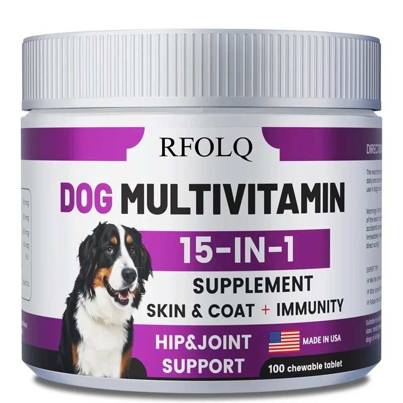 Dog Multivitamin - Promotes Healthy Skin and Coat, Supports Joint Health
